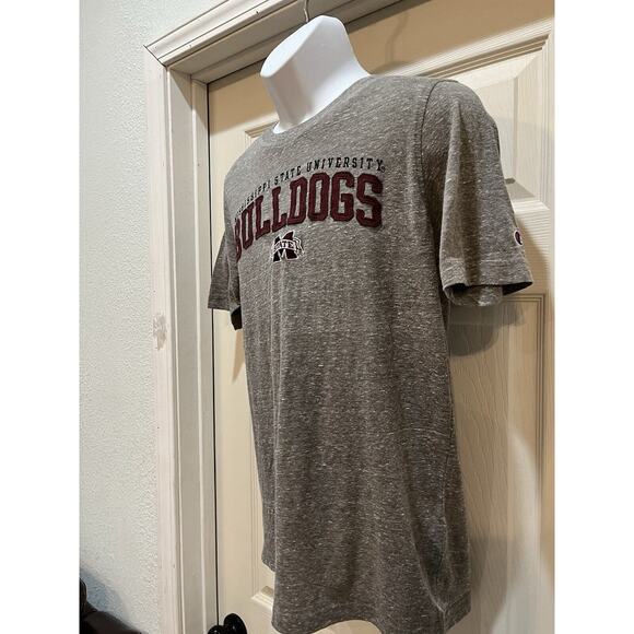 Champion T-Shirt Men's M Gray Mississippi State Bulldog EUC - Picture 3 of 6